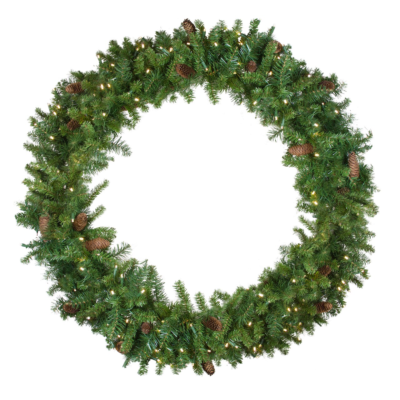 Northlight Pre-Lit Dakota Red Pine Artificial Christmas Wreath - 48" - LED Warm White Lights